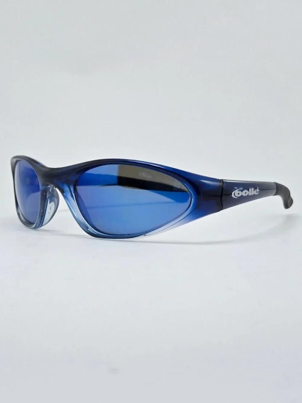 Bolle Swisher Vintage Blue Wrap Polarized Sunglasses